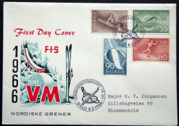 Norway 1966   World Championship Skiing    MiNr.537-40  (lot 6072 ) - FDC