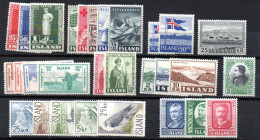 2290. ISLAND. 10  MNH SETS LOT - Collections, Lots & Series