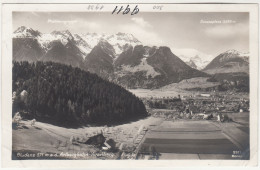 E2071)  BLUDENZ An Der Arlbergbahn - Vorarlberg - Tolle FOTO AK - Feld U. Einzelnes Bauernhaus Gegen Scesalplana U. Ort - Bludenz