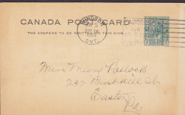 Canada Postal Stationery Ganzsache Entier 2c. GV. Slogan Flamme WINDSOR Ont. 1925 EASTON Pa. United States (2 Scans) - 1903-1954 Rois