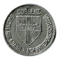 ALLEMAGNE / NOTGELD / COBLENZ  1918/ 10 PFENNIG / FER / 20.16 Mm / 2.86 G / ETAT TTB + - Notgeld