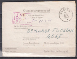 Kriegsgefangenenpost Van Eugies Naar Deutschland M Stammlager 398 Stalag 194 Gepruft - Lettres & Documents