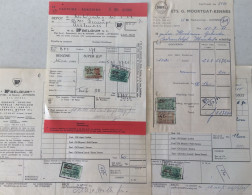 FISCAUX BELGIQUE 4 Factures Entre  1952 Et 1961 - Documentos