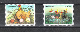 San Marino - 1996. UNICEF. Chioccia Con Pulcini.  Mother Hen With Chicks. Complete MNH Series - Hühnervögel & Fasanen