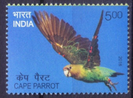 India 2016 Cape Parrot - Exotic Birds Stamp MNH As Per Scan - Neufs