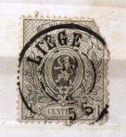 Belgium 1866 Used Stamp Bad Condition - Nice Cancel - 1866-1867 Kleine Leeuw