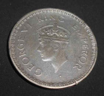 1943 Indes Britanniques 1 Rupee Argent Georges VI - Colonias