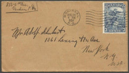 1934 Cover 3c Jacques Cartier #208 Machine Cancel Montreal PQ Quebec To USA - Postal History