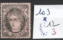 ESPAGNE 103 * Côte 12 € - Unused Stamps