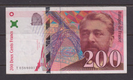 FRANCE - 1997 200 Francs Circulated Banknote As Scans - 200 F 1995-1999 ''Eiffel''