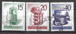 JUGOSLAVIA - 1960 - ENERGIA NUCLEARE - SERIE 3 VALORI - USATA ( YVERT 828\30 - MICHEL 927\9) - Gebraucht