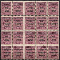 1941 Block Of Twenty Postage Due Stamps With R. Commisariato Civile...MNH - Lubiana