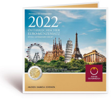 2022 AUTRICHE - Coffret BU - Série Monnaies Euro 8 Pièces Dont 2 Euros Erasmus - Autriche