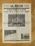 Mort Reine Astrid Le Matin 31 Août 1935 - Testi Generali