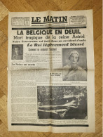 Mort De La Reine Astrid Le Matin 30 Août 1935 - Allgemeine Literatur
