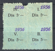 TOBACCO Cigarettes Seller Shop ASSOCIATION Member Tax Revenue LABEL CINDERELLA 1936 CROATIA Yugoslavia Savska Banovina - Service