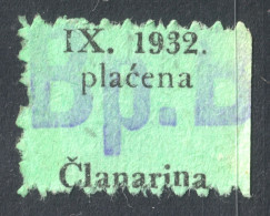 Trgovačko Društvo MERKUR Trading Association / Member Tax LABEL CINDERELLA 1932 CROATIA Yugoslavia - Dienstzegels