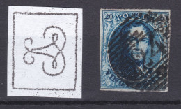 N° 4 : 4 Randen 4 Marges  24 BRUXELLES - 1849-1850 Medallions (3/5)