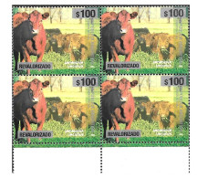 #75342 ARGENTINA 2023 NEW EMERGENCY OVERPRINTED REVALORIZADO  DEFINITIVES 100 Ps FAUNA CATTLE MNH SCARCE - Ongebruikt