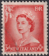 1954 Neuseeland ° Mi:NZ 336, Sn:NZ 292, Yt:NZ 331,QEII Three Pence, Queen Elizabeth II - Gebruikt