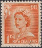 1956 Neuseeland ° Mi:NZ 354, Sn:NZ 306, Yt:NZ 352, QEII One Penny - Large Numeral, Queen Elizabeth II - Oblitérés