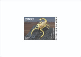 NIGER 2023 - DELUXE PROOF - TOXIC SPECIES - SCORPION SCORPIONS - Spinnen