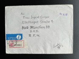 POLAND POLSKA 1983 REGISTERED LETTER BYDGOSZCZ BROMBERG TO MUNCHEN 30-05-1983 POLEN - Briefe U. Dokumente