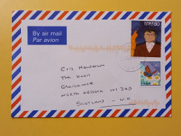 1997 BUSTA COVER AIR MAIL GIAPPONE JAPAN NIPPON BOLLO CARTOONS OBLITERE'  FOR ENGLAND - Covers & Documents