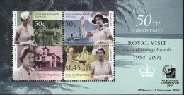 COCOS(Keeling) ISLANDS 2004 "50th ANNIV OF ROYAL TOUR TO AUSTRALIA.VISIT QE II TO COCOS (Keeling ISLANDS) "OVP SHEET MNH - Cocos (Keeling) Islands
