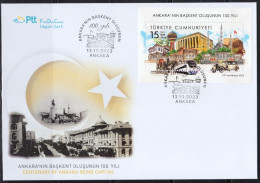 PC0018 Türkiye 2023 Ankara Becomes The Capital One Hundred Year Building Small Day Cover S/S FDC MNH - Ungebraucht