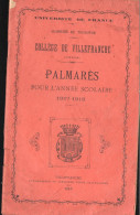 Villefranche (12 Aveyron)  Palmarès Du Collège  1917-1918  (PPP45999) - Midi-Pyrénées