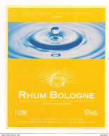 Etiquette RHUM BOLOGNE - Agricole -  Appellation D'origine - Série Limitée -  L'EAU - GUADELOUPE - - Rhum