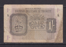 GREAT BRITAIN - 1943 British Military Authority 1 Shilling Circulated Banknote - Autoridad Militar Británica