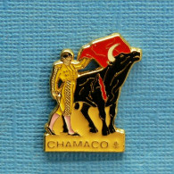 1 PIN'S /  ** TORERO MATADOR " CHAMACO " ANTONIO BORRERO MORANO ** . (ATLANTI'S). - Tauromachie - Corrida