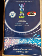 Programme Zenith St. Petersburg - AZ Alkmaar  25.10.2007 - UEFA Cup - Football Soccer Fussball  Calcio Programm - Bücher