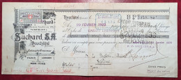 Suchard Neuchatel 1920 Mixte Suisse+France Timbre Fiscal Effets De Change Chèque  (Schweiz Fiskalmarken Revevenue Stamps - Revenue Stamps