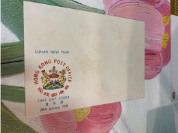 Hong Kong FDC Official No Stamp Cover Rare - Briefe U. Dokumente