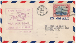 USA - États-Unis - New York - Syracuse - Air Mail - Airport Dedication - Lettre Pour Buffalo (N.Y) - 1928 - 1c. 1918-1940 Covers