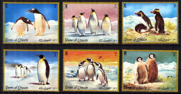 Umm Al Qiwain 1966, Penguins, 6val - Pinguïns & Vetganzen