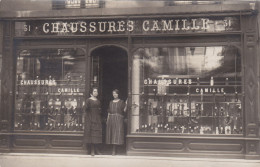 75 PARIS XV ème : Devanture Des Chaussures CAMILLE Très Rare Carte Photo. COMMERCE. Localisation Garantie. - Sonstige & Ohne Zuordnung