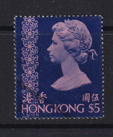 Hong Kong: 1975/82   QE II     SG324c      $5   Pink & Royal Blue     Used  - Used Stamps