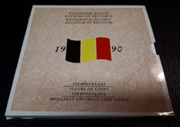 BELGIQUE/BELGIE/BELGIEN SET FDC 1990 CONTIENT 10 MONNAIES EN FDC + MEDAILLE BELGICA 90 / 175 ANS WATERLOO COTE : 12€ - FDC, BU, BE & Coffrets