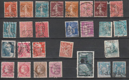 France 27 Timbres Perforé ,(voir Scan) - Used Stamps