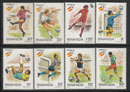 RWANDA - N°1059/66 ** (1982) Football - Unused Stamps