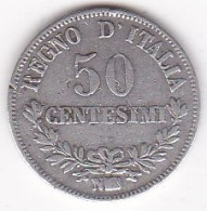 Italie, 50 Centesimi 1863 N Naples , Vittorio Emanuel II , En Argent, - 1861-1878 : Victor Emmanuel II