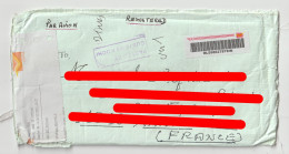 7430 Lettre Cover 2023 Recommandé Registered INDE INDIA PASSED BY CUSTOMS KOCHI MAHE - Storia Postale