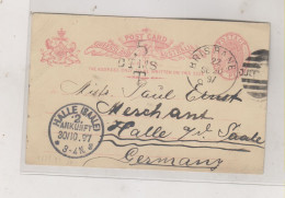 AUSTRALIA,1897 QUEENSLAND BRISBANE  Nice Postal Stationery To Germany - Brieven En Documenten