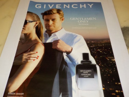 PUBLICITE PARFUM GENTLEMEN ONKY ET SIMON BAKER GIVENCHY 2014 - Other & Unclassified