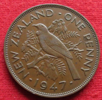 New Zealand 1 One Penny 1947 KM# 13 *V2T Nova Zelandia Nuova Zelanda Nouvelle Zelande - Nouvelle-Zélande