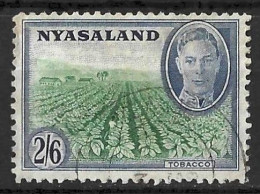 NYASALAND.....KING GEORGE VI..(1936-52..)..." 1945.."......2/6........SG154...CDS.......USED... - Nyassaland (1907-1953)